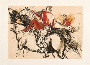 Renato Guttuso - Soldati garibaldini a cavallo