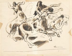 Felice Carena - Lotta con centauri