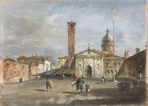 Ignoto del XIX secolo - Veduta di Venezia