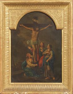 Scuola fiamminga del XVIII secolo - Crocifissione con la Madonna, la Maddalena e San Giovanni