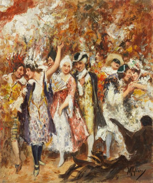 Vincenzo Migliaro (attr. a) : Carnevale  - Asta Parade III - Dipinti e Sculture del XIX e XX secolo - Associazione Nazionale - Case d'Asta italiane