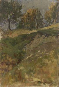 Augusto Corelli - Paesaggio di campagna