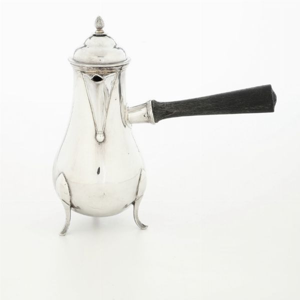 Cioccolatiera. Italia o Francia XVIII-XIX secolo, marchi consunti di difficile lettura  - Asta Argenti - Associazione Nazionale - Case d'Asta italiane