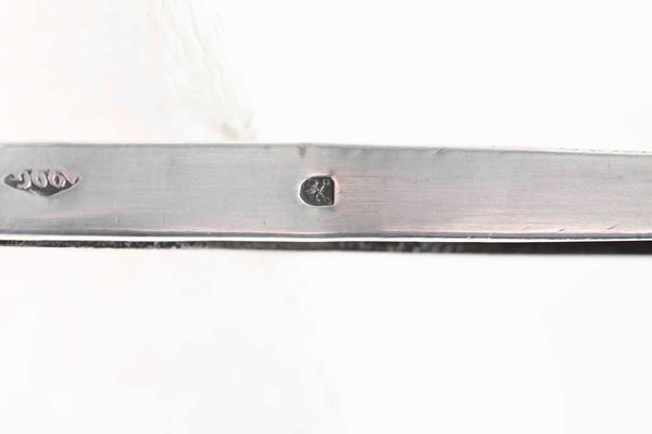 Lucerna. Bolli della città di Roma in uso dopo il 1815. Marchio del maestro argentiere Angelo Giannotti (sulla pinza)  - Asta Argenti - Associazione Nazionale - Case d'Asta italiane