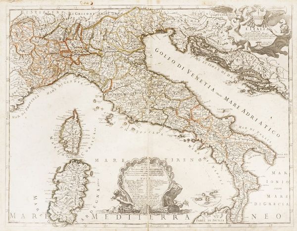 Giacomo Cantelli da Vignola : L'Italia dedicata all'illustrissimo e reverendissimo Sig.re Monsig.re Gio. Battista Spinola.  - Asta  Arte Antica, Moderna e Contemporanea [Parte I] - Associazione Nazionale - Case d'Asta italiane