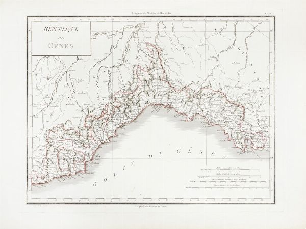 NICOLAS DE FER : Genes, ditte la superbe, fameux port sur la mer Mditerrane.  - Asta  Arte Antica, Moderna e Contemporanea [Parte I] - Associazione Nazionale - Case d'Asta italiane