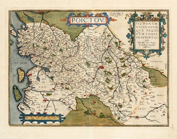 Abraham Ortelius : PICARDIAE, BELGICAE REGIONIS DESCRIPTIO. JOANNE SURHONIO AUCTORE.  - Asta  Arte Antica, Moderna e Contemporanea [Parte I] - Associazione Nazionale - Case d'Asta italiane