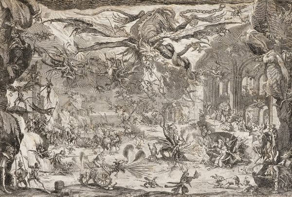Jacques Callot : La tentazione di Sant'Antonio.  - Asta  Arte Antica, Moderna e Contemporanea [Parte I] - Associazione Nazionale - Case d'Asta italiane