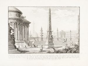 GIOVANNI BATTISTA PIRANESI - Campidoglio antico a cui si ascendeva per circa cento gradini.