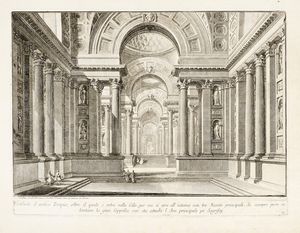 GIOVANNI BATTISTA PIRANESI - Vestibolo d'antico Tempio, oltre il quale s'entra nella Cella,...