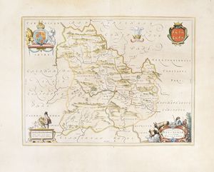 JOHANNES BLAEU : Radnoria Comitatus Radnor Shire.  - Asta  Arte Antica, Moderna e Contemporanea [Parte I] - Associazione Nazionale - Case d'Asta italiane