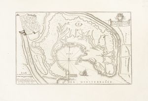 NICOLAS DE FER : Genes, ditte la superbe, fameux port sur la mer Mditerrane.  - Asta  Arte Antica, Moderna e Contemporanea [Parte I] - Associazione Nazionale - Case d'Asta italiane