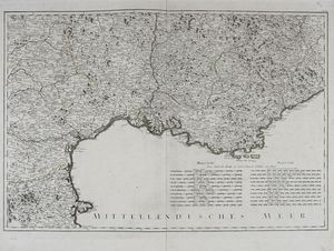 JOHANN BAPTIST HOMANN : Tabula Aquitaniae complectens Gubernationem Guiennae et Vasconiae exhibita.  - Asta  Arte Antica, Moderna e Contemporanea [Parte I] - Associazione Nazionale - Case d'Asta italiane