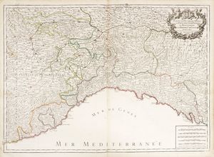 HUBERT JAILLOT - Partie du Duché de Milan, La Principauté de Piémont, le Montferrat et la République de Genes. Dedié au Roy...