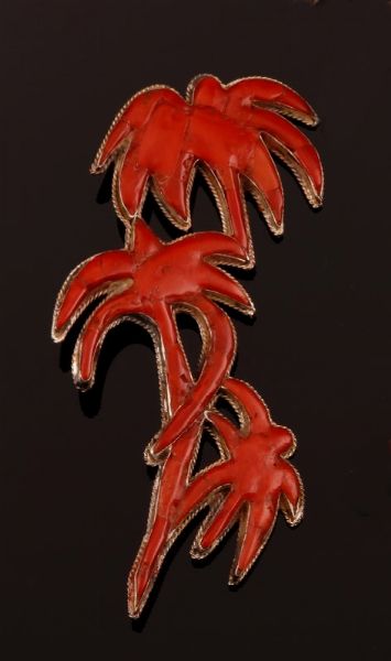 Palme di Asilah: corallo rosso ed alpacca  - Asta Fine Coral Jewels - Associazione Nazionale - Case d'Asta italiane