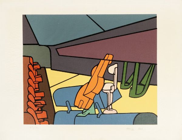 Valerio Adami : Interno.  - Asta Arte Antica, Moderna e Contemporanea [Parte II] - Associazione Nazionale - Case d'Asta italiane