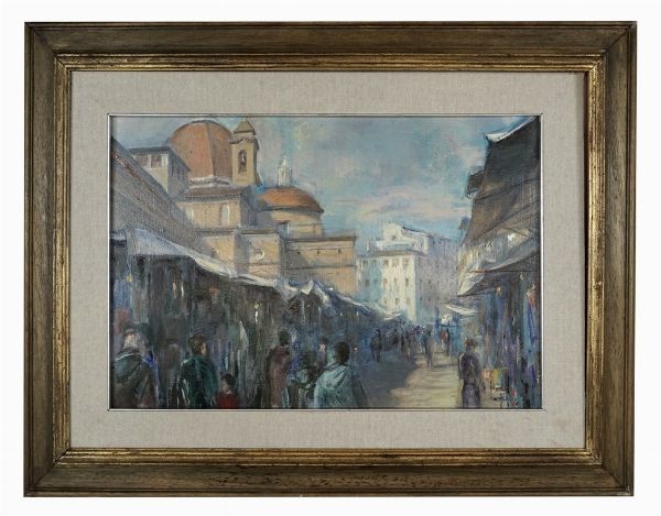 MARIO MINARINI : il mercato vecchio di San Lorenzo.  - Asta Arte Antica, Moderna e Contemporanea [Parte II] - Associazione Nazionale - Case d'Asta italiane