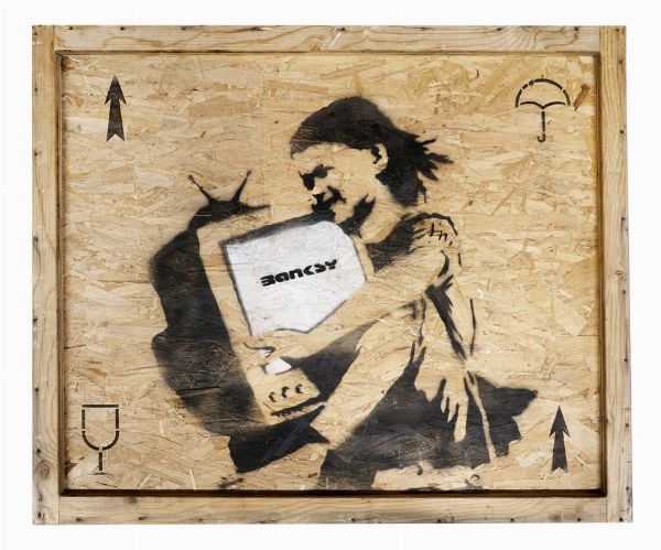 Banksy : TV Girl.  - Asta Arte Antica, Moderna e Contemporanea [Parte II] - Associazione Nazionale - Case d'Asta italiane