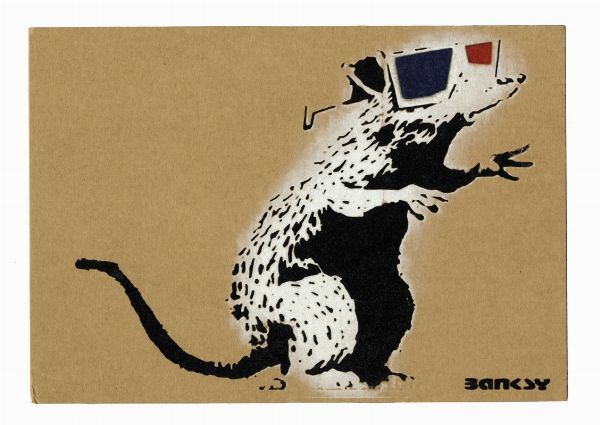 Banksy : Dismaland. 3D Glasses Rat.  - Asta Arte Antica, Moderna e Contemporanea [Parte II] - Associazione Nazionale - Case d'Asta italiane