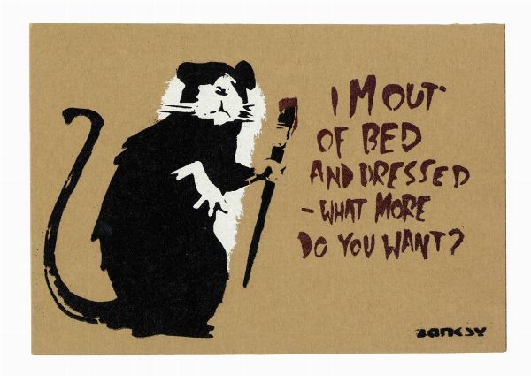 Banksy : Dismaland. I'm out of bed and dressed - what more do you want?  - Asta Arte Antica, Moderna e Contemporanea [Parte II] - Associazione Nazionale - Case d'Asta italiane