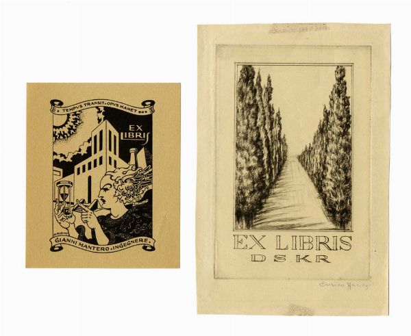 Lotto composto di 75 ex libris.  - Asta Arte Antica, Moderna e Contemporanea [Parte II] - Associazione Nazionale - Case d'Asta italiane