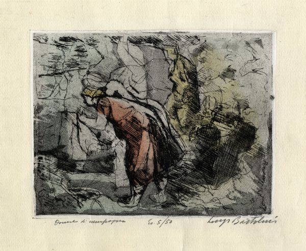 Luigi Bartolini : Donne di campagna.  - Asta Arte Antica, Moderna e Contemporanea [Parte II] - Associazione Nazionale - Case d'Asta italiane