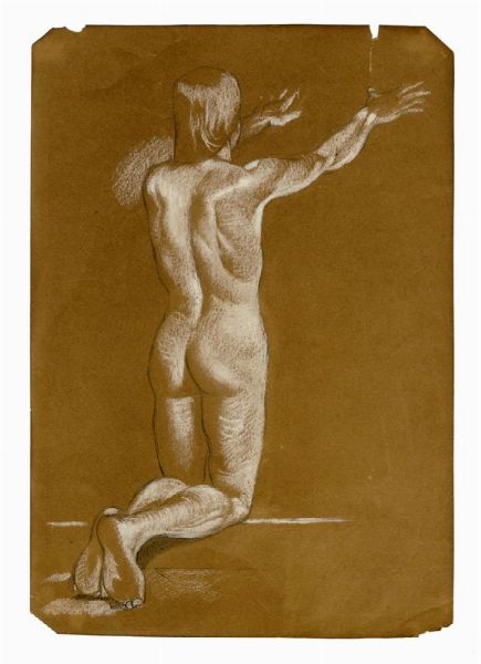 Lotto di tre nudi maschili.  - Asta Arte Antica, Moderna e Contemporanea [Parte II] - Associazione Nazionale - Case d'Asta italiane