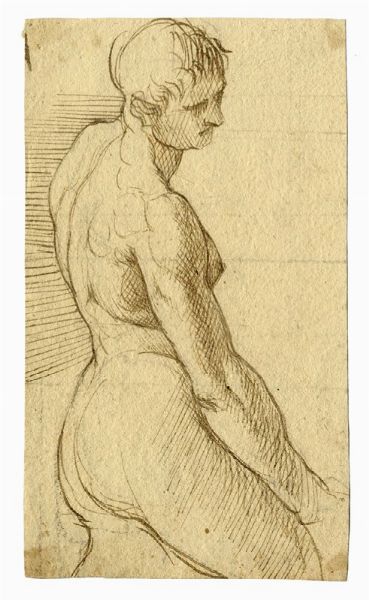 PIETRO BENVENUTI : Studio di guerriero (Achillè).  - Asta Arte Antica, Moderna e Contemporanea [Parte II] - Associazione Nazionale - Case d'Asta italiane