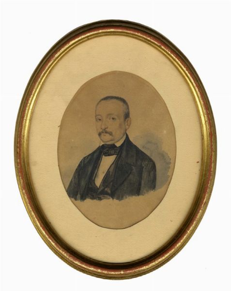 Michele Gordigiani : Ritratto maschile.  - Asta Arte Antica, Moderna e Contemporanea [Parte II] - Associazione Nazionale - Case d'Asta italiane