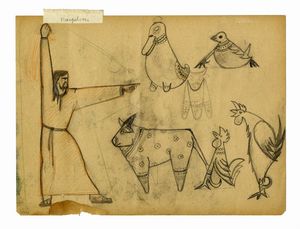 Enrico Prampolini - Studi di personaggi.