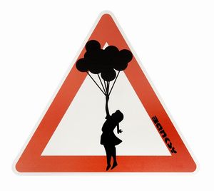Banksy - Flying Balloon Girl.