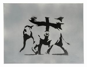 Banksy - Heavy Weaponry (grey).