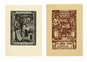Lotto composto di 75 ex libris.  - Asta Arte Antica, Moderna e Contemporanea [Parte II] - Associazione Nazionale - Case d'Asta italiane