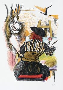 Renato Guttuso - Omaggio a Vermeer.