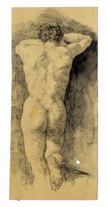 Lotto di tre nudi maschili.  - Asta Arte Antica, Moderna e Contemporanea [Parte II] - Associazione Nazionale - Case d'Asta italiane