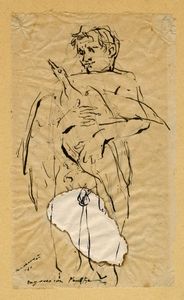 GIACOMO [PSEUD. DI MANZONI GIACOMO] MANZ - Ragazzo con l'anatra.