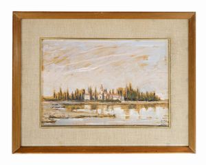 Dino Martens - S. Francesco del Deserto visto dalle barene di S. Erasmo.