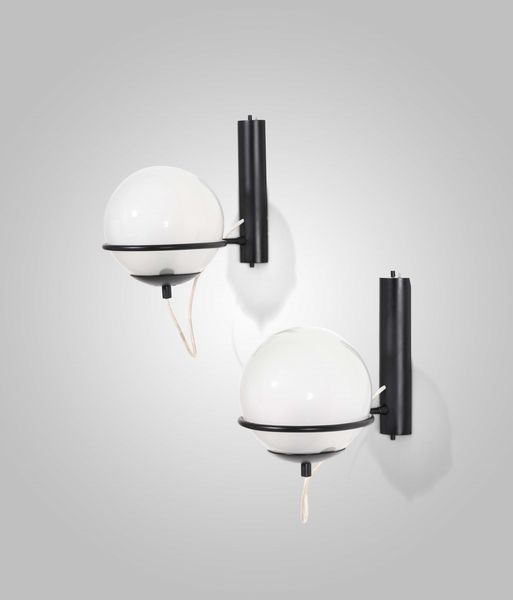 GINO SARFATTI : Due lampade a parete mod. 238/1  - Asta Design Lab - Associazione Nazionale - Case d'Asta italiane