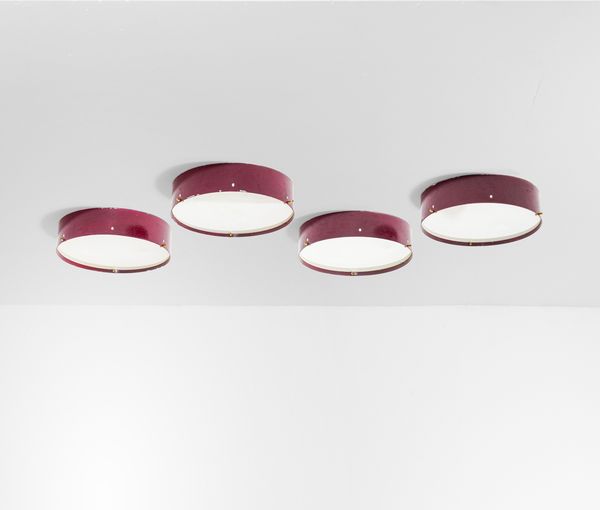 STILNOVO : Quattro lampade da parete o plafoniere mod. C909  - Asta Design Lab - Associazione Nazionale - Case d'Asta italiane