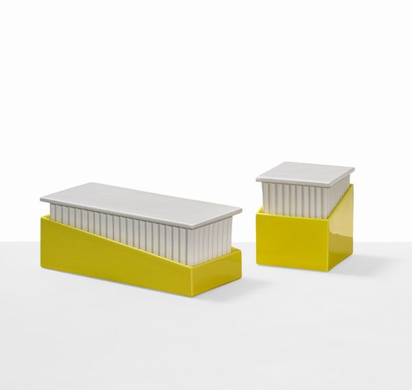 NANDA VIGO : Due scatole in ceramica  - Asta Design Lab - Associazione Nazionale - Case d'Asta italiane