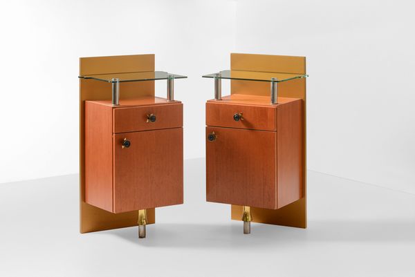 Borek Sipek : Coppia di comodini della serie Maletik  - Asta Design Lab - Associazione Nazionale - Case d'Asta italiane