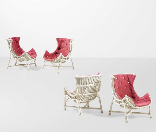 Osvaldo Borsani, Attribuito a : Quattro poltrone  - Asta Design Lab - Associazione Nazionale - Case d'Asta italiane