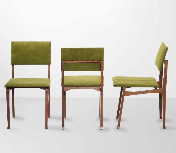 FRANCO ALBINI : Tre sedie mod. Luisella  - Asta Design Lab - Associazione Nazionale - Case d'Asta italiane