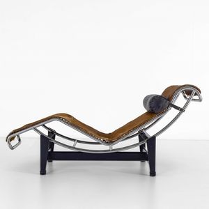 Charlotte Perriand & Le Corbusier : Chaise longue mod. LC4  - Asta Design Lab - Associazione Nazionale - Case d'Asta italiane