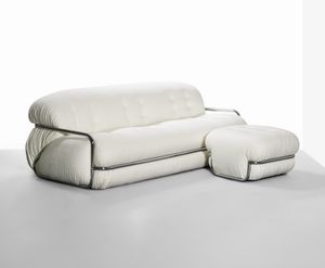 Mario Sabot, Attribuito a - Set di divano con poggiapiede.