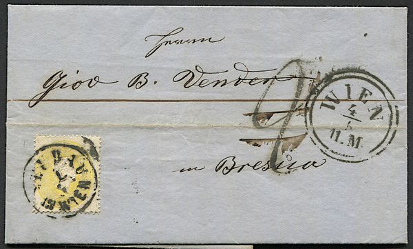 1862, Austria, lettera da Vienna per Brescia del 4 maggio 1862  - Asta Filatelia - Associazione Nazionale - Case d'Asta italiane