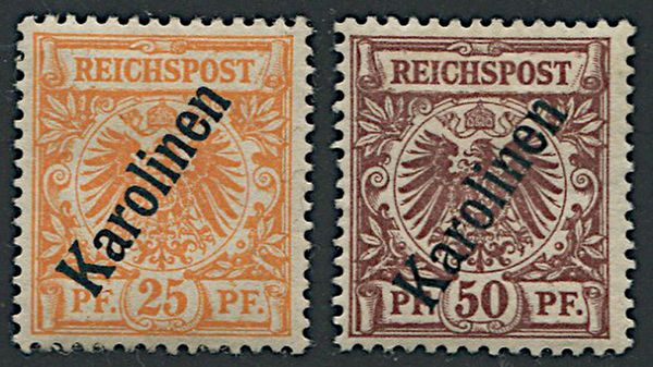 1899/1900, Caroline Islands, German Occupation  - Asta Filatelia - Associazione Nazionale - Case d'Asta italiane