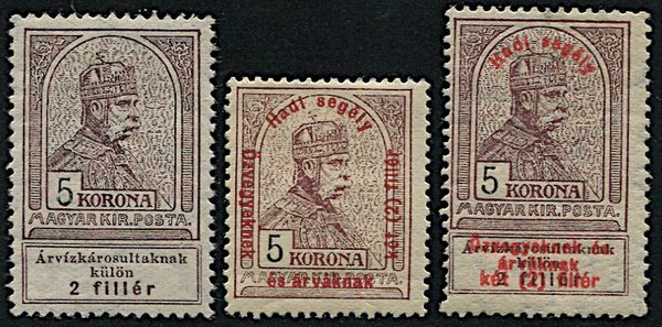 1913/15, Ungheria, tre serie  - Asta Filatelia - Associazione Nazionale - Case d'Asta italiane