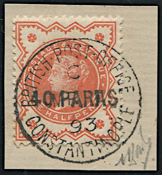 1893, British Levant  - Asta Filatelia - Associazione Nazionale - Case d'Asta italiane