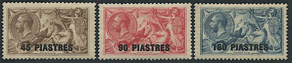 1921, British Levant, King George V  - Asta Filatelia - Associazione Nazionale - Case d'Asta italiane